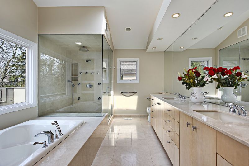 Luxury Shower with Multiple Showerheads